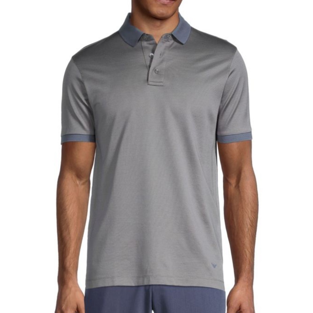 Emporio Armani Contrast Knit Polo